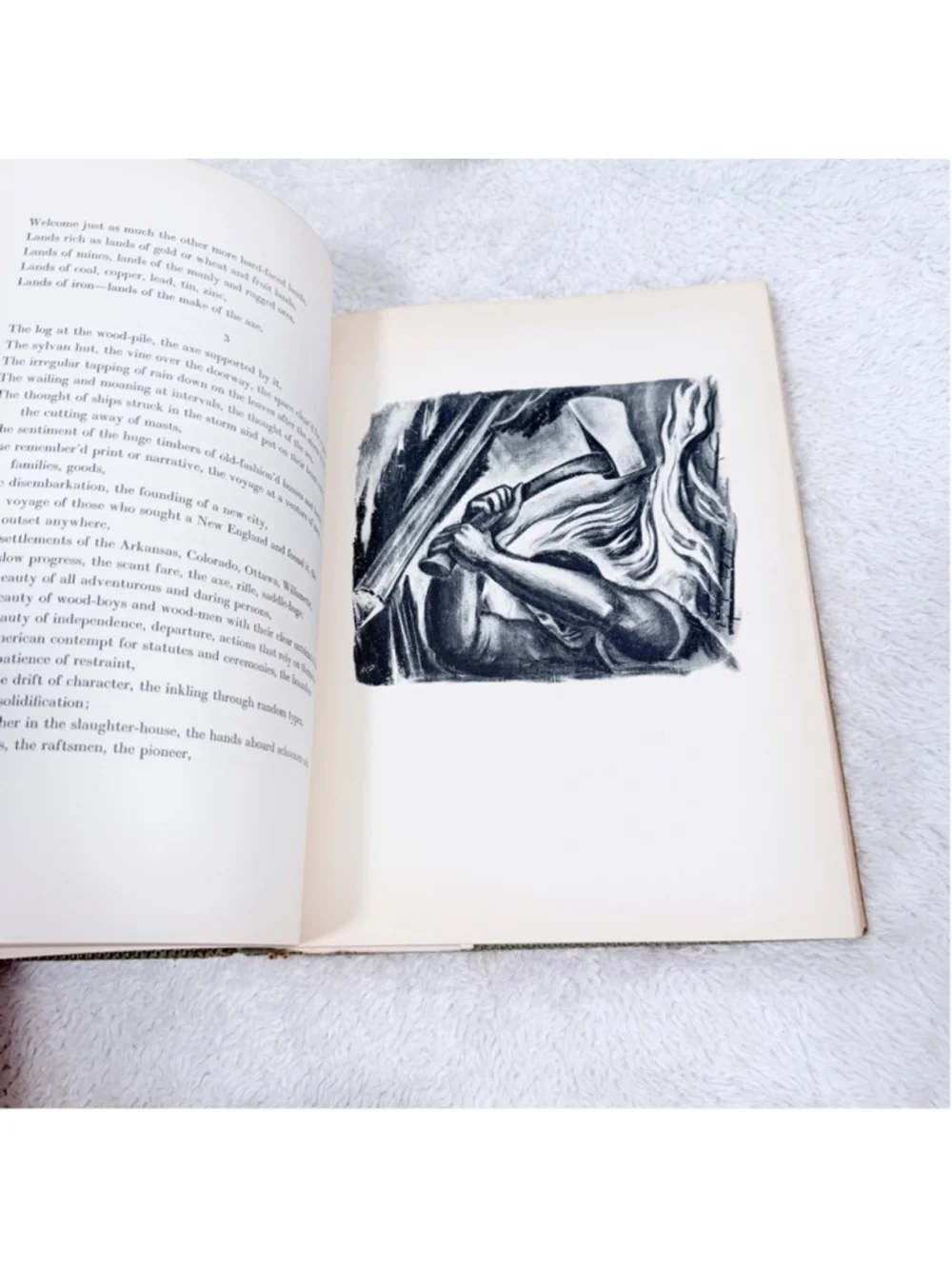 Leaves of Grass Walt Whitman 1940 Illustrated Doubleday Doran Vintage Hardcover